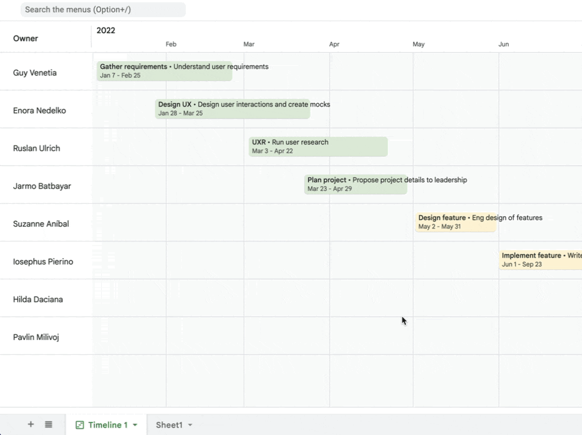 How To Create A Project Timeline In Google Sheets